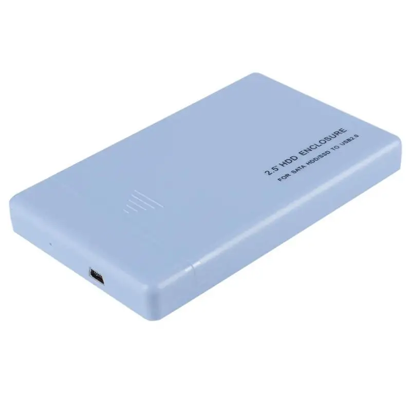 Синий 2,5 дюймов USB2.0 SATA2.0 коробка для жесткого диска корпус для внешнего жесткого диска инструмент Поддержка 3 ТБ корпус для внешнего жесткого диска, лидер продаж - Цвет: Синий