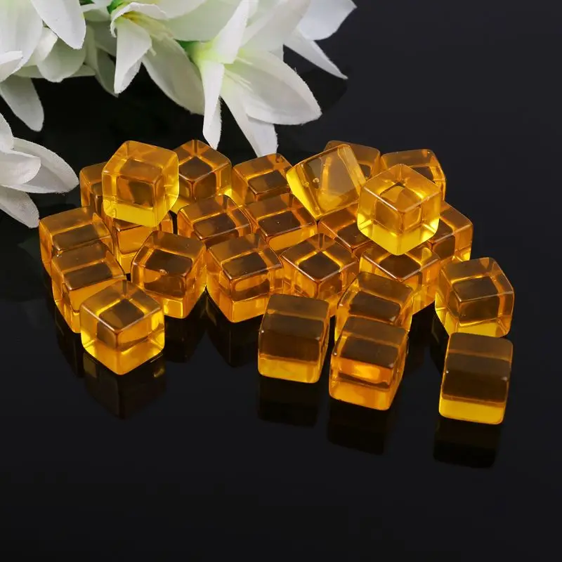 25 Pcs/Set Game Dice Number 16 Transparent Square Dices Party Club Games Desktop Table | Спорт и развлечения