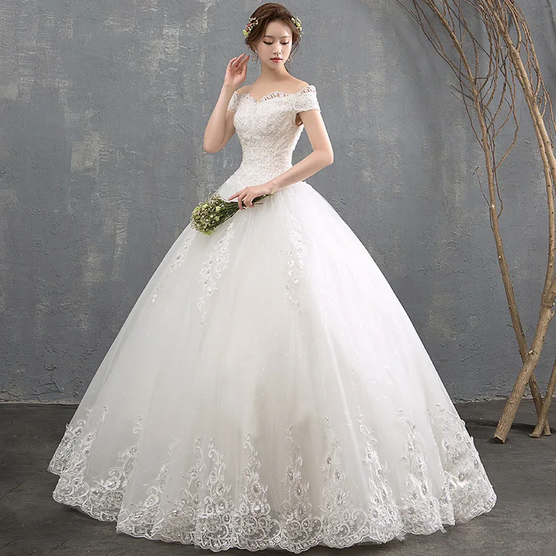 Mrs Win Vestido De Noiva/2021 Новое винтажное свадебное платье принцессы с вырезом лодочкой и