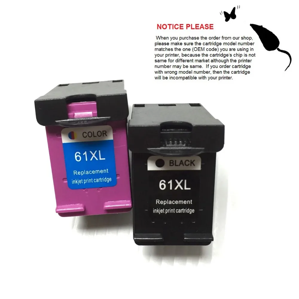 

YOTAT Remanufactured Ink cartridge for hp61 For HP 61 XL DeskJet 1050 2050 2050s 2510 3510 D1010 1510 2540 4500 printer