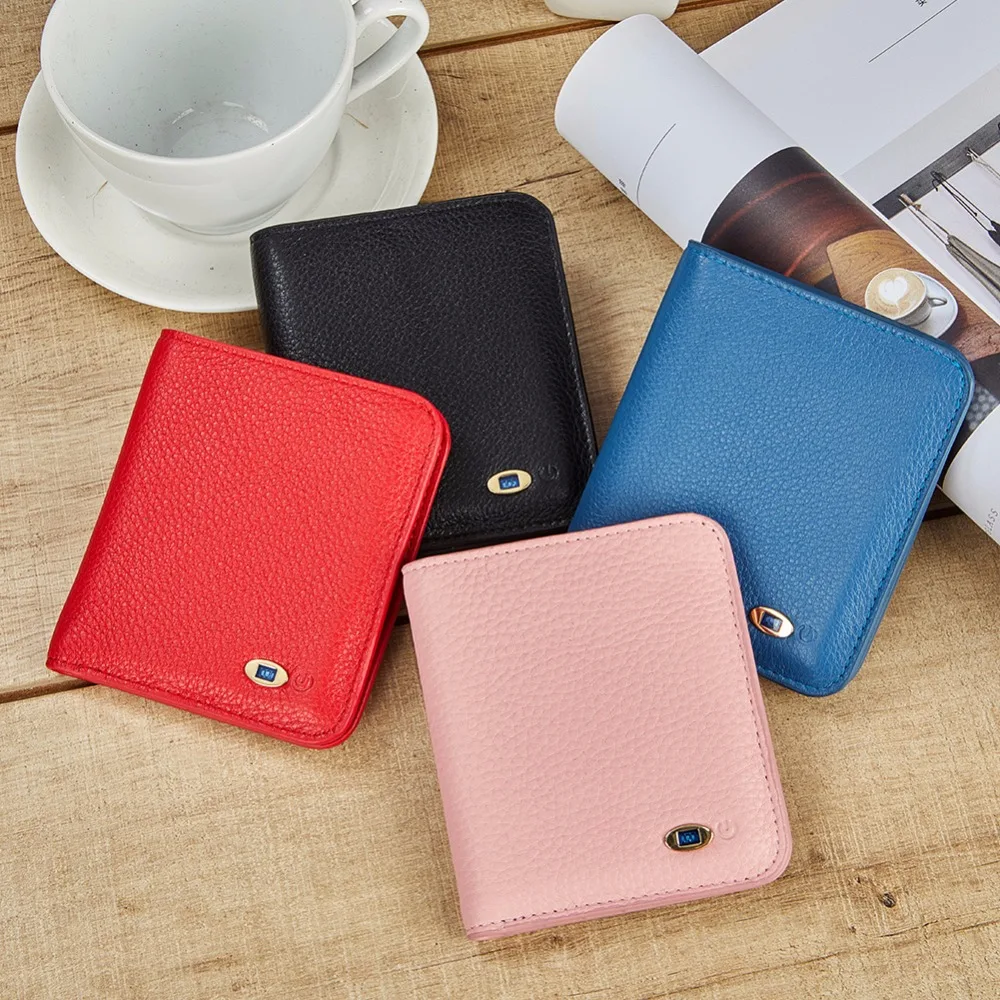 Женский Умный кошелек Modoker из натуральной кожи высококачественный с Bluetooth и