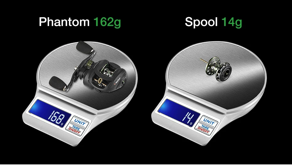 Piscifun Phantom baitcasing катушка рыболовные снасти 7,0: 1 Передаточное отношение 7,7 кг Максимальное сопротивление 7 подшипников двойной тормоз Сверхлегкий углеродное волокно