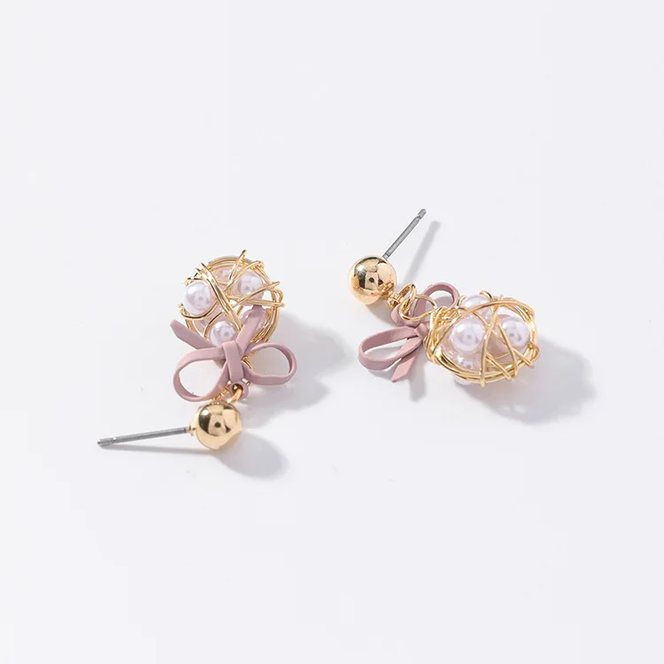 2018 Новое поступление Летний стиль цветной бант бутик имитация жемчуга маленькие