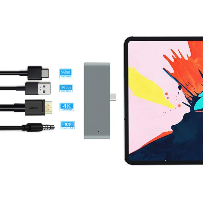 Адаптер аудиоконцентратора для IPad Pro Type C 3 5 мм зарядный конвертер разъем