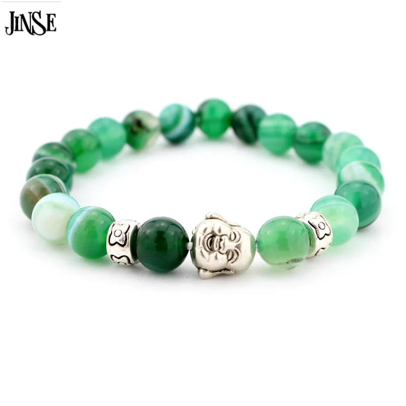Браслеты JINSE из смеющегося Будды унисекс новинка натуральные камни женский