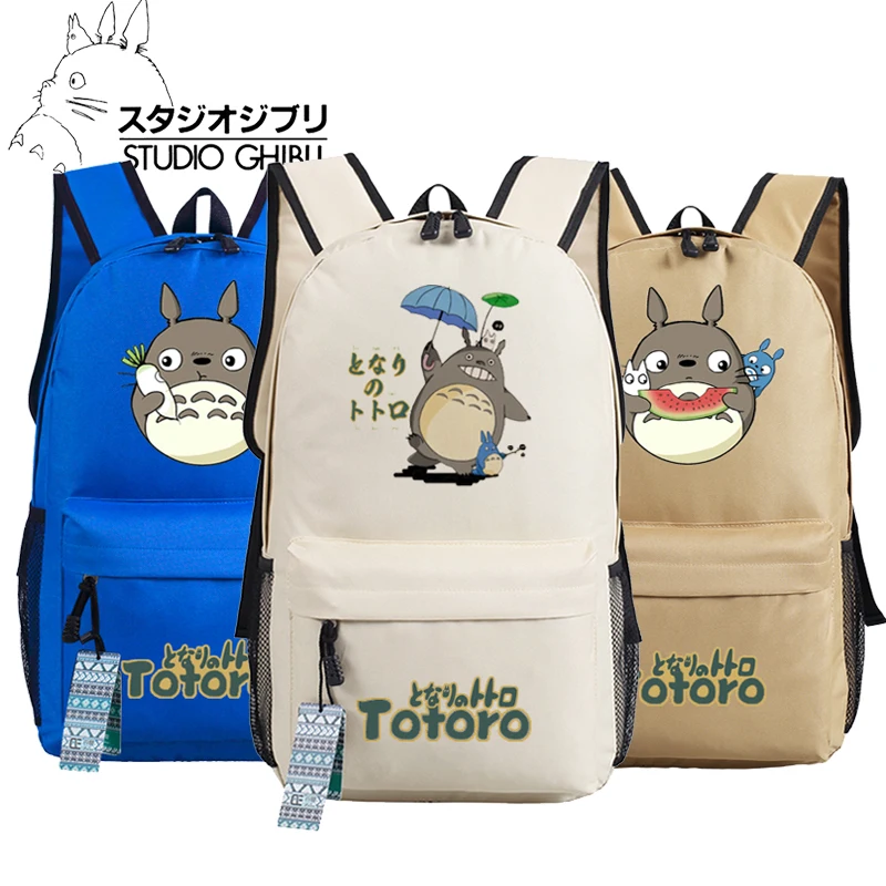 

My Neighbor Totoro Cartoon Backpack Anime Schoolbag Book Casual Travel Laptop Bag New