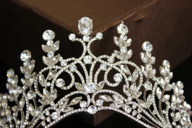 Himstory сверхбольших Кристалл Rhinestone тиары свадебные Украшения для волос Свадебные