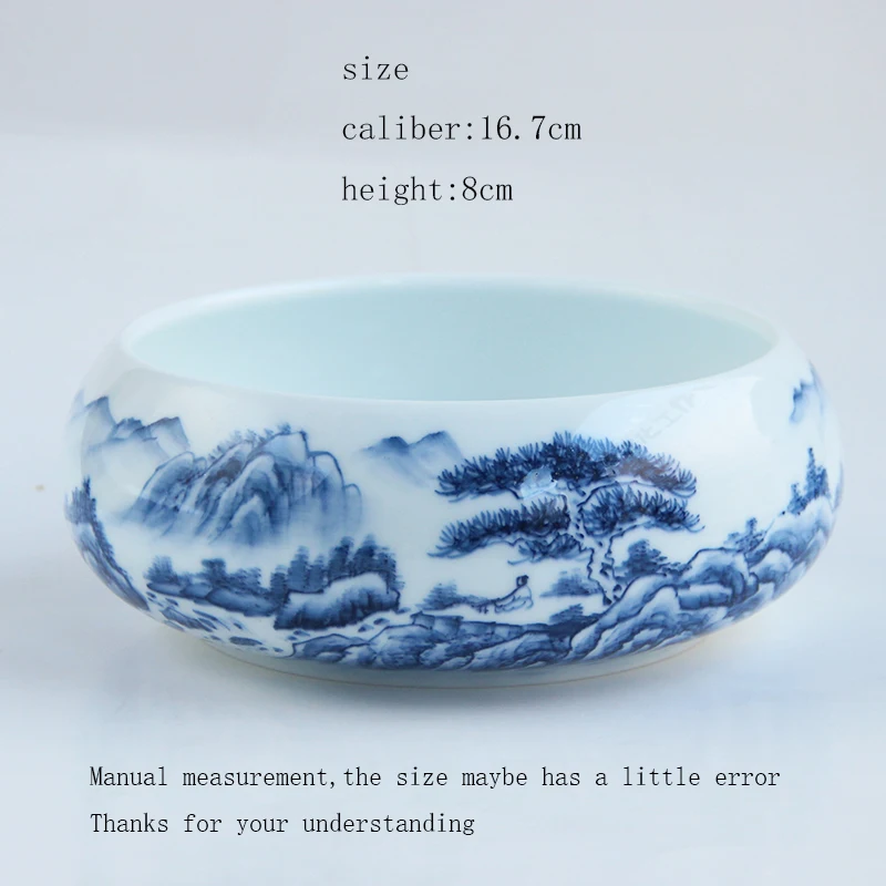 Фарфоровый чайный сервиз Jingdezhen ручная роспись ландшафтный узор держатель для