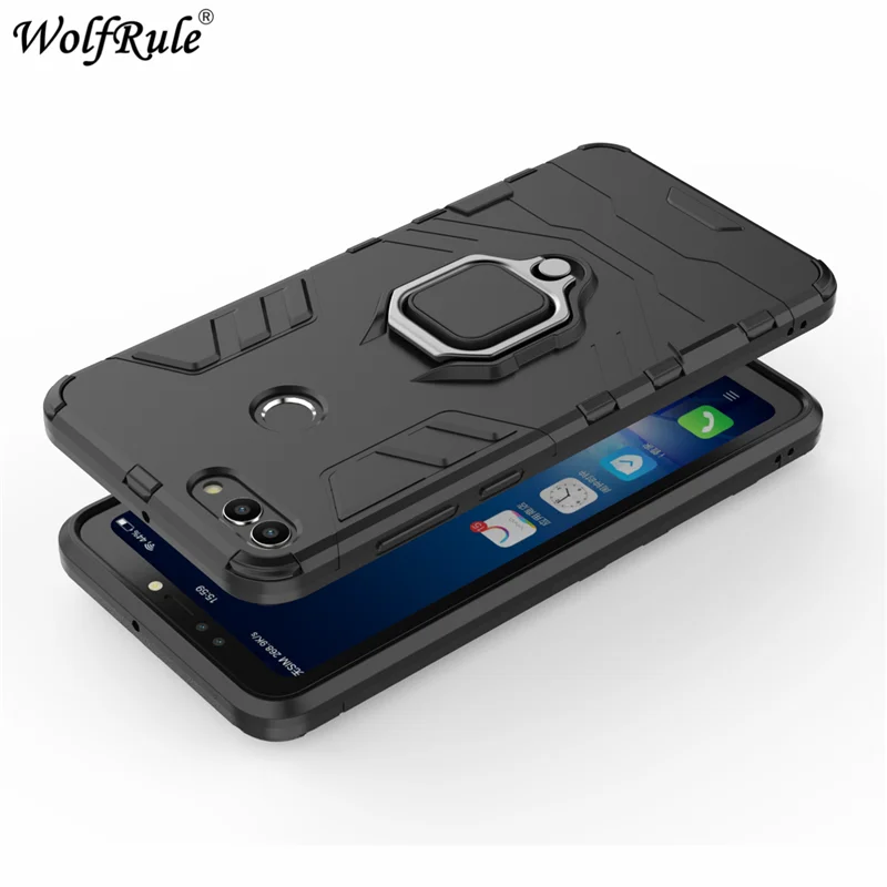 Автомобильный Магнитный чехол для Huawei Y9 2018 5 93 дюйма 3-в-1 прочный Чехол-подставка с