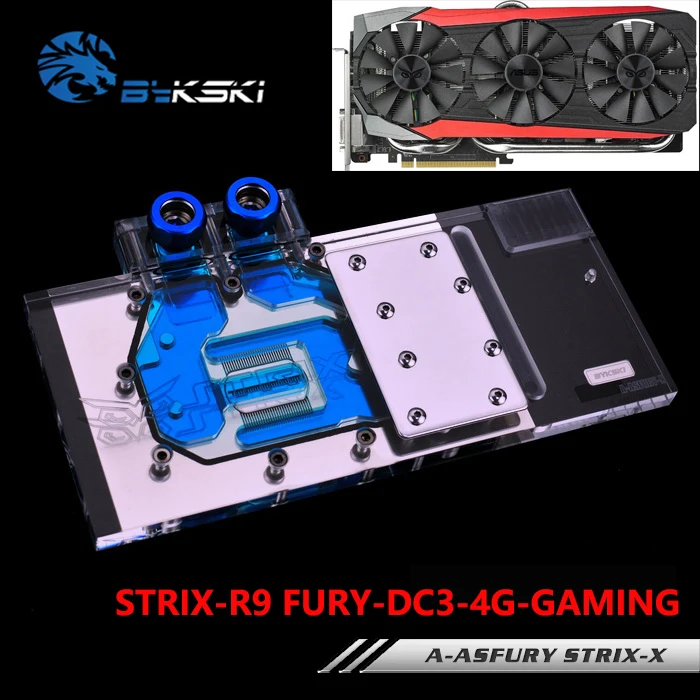 Блок видеокарт BYKSKI с полным покрытием для ASUS A ASFURY STRIX X RGB контроллер|video card graphics|block