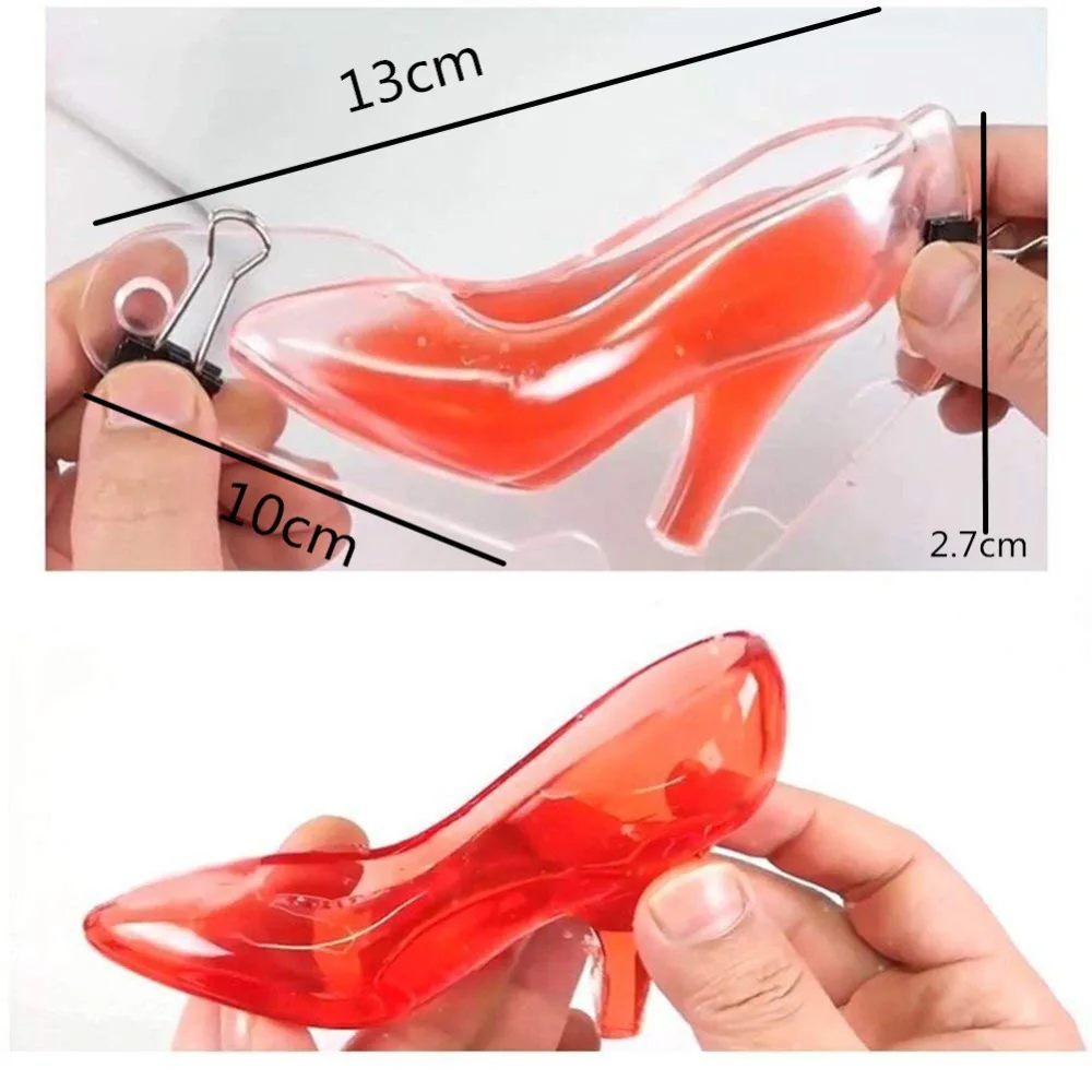 DIY Прозрачный 3D Шоколадный Плесень на высоком каблуке обувь Конфеты Сахар формы