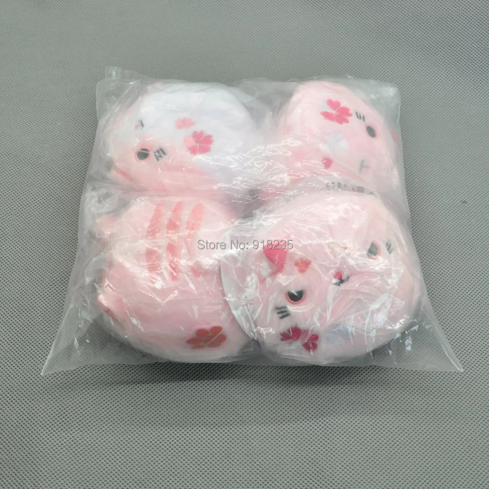 4 шт. розовый Неко Atsume кошка с заднего двора " Мяу коллекция Dango Mochi плюшевые куклы мягкие игрушки розничная торговля