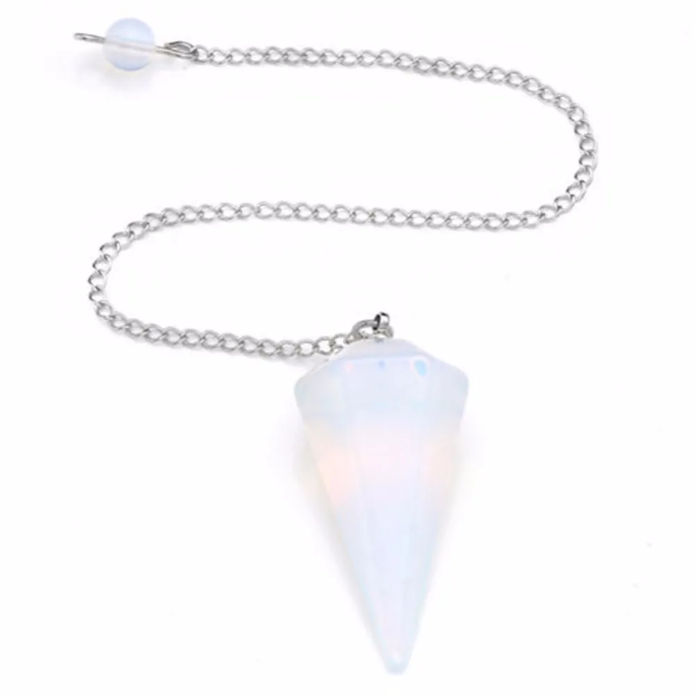 2018 натуральный кристалл кулон ожерелья гексагональной Колонка конический ромб