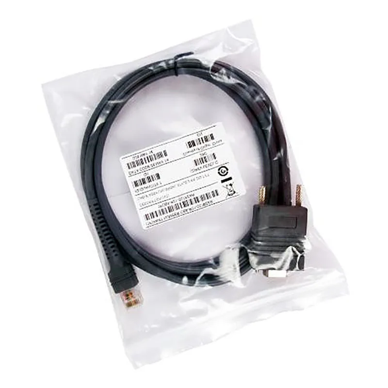 

10pcs New 2M RJ45 to RS232 Com Straight Cable For Symbol Motorola LS2208 LS4208 DS6708 LS1203 Barcode Scanner