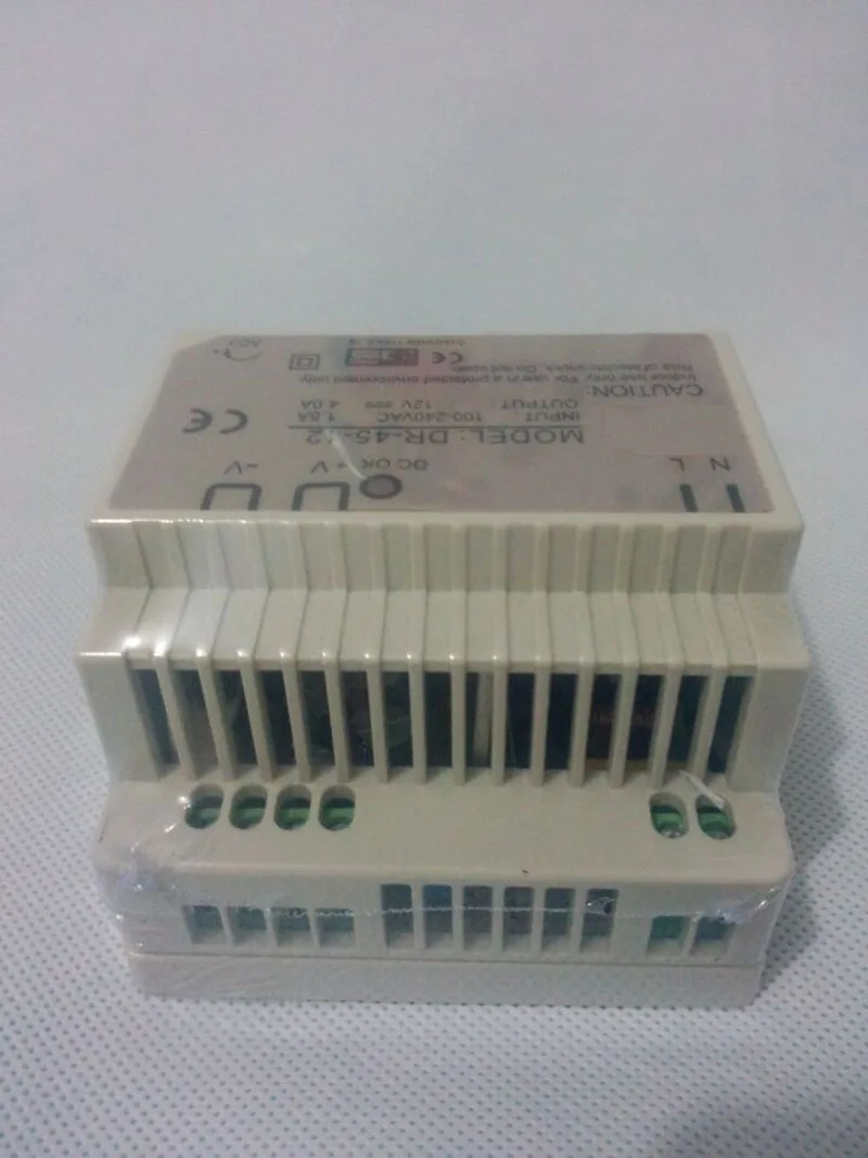 Высококачественный импульсный источник питания на Din-рейку с одним выходом DR-45-12