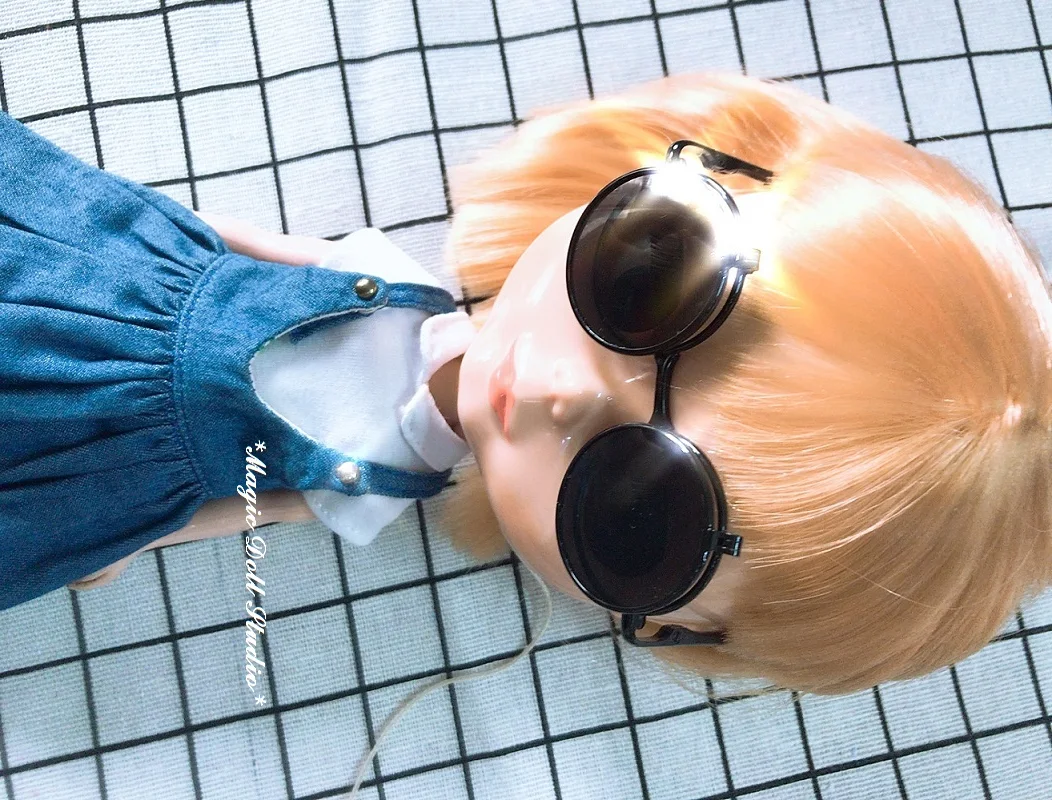 [MG615] 2018 новые Neoblythe очки для кукол #2 слоя Круглые Солнцезащитные с черной