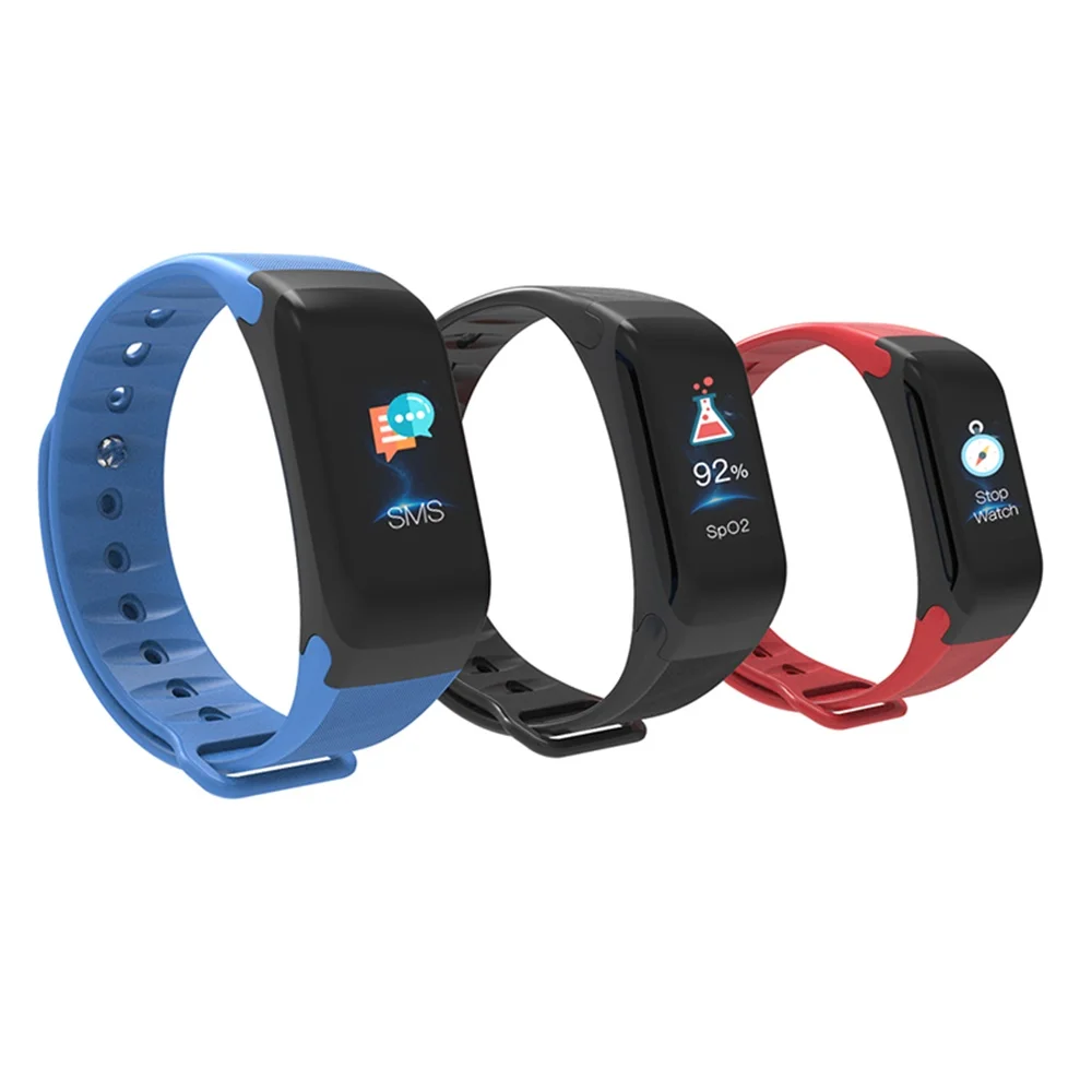 696 Color Screen Waterproof F1 Plus Smart bracelet Wristband Fitness Tracker Call Reminder Step Pulse Heart Rate Monitor | Электроника