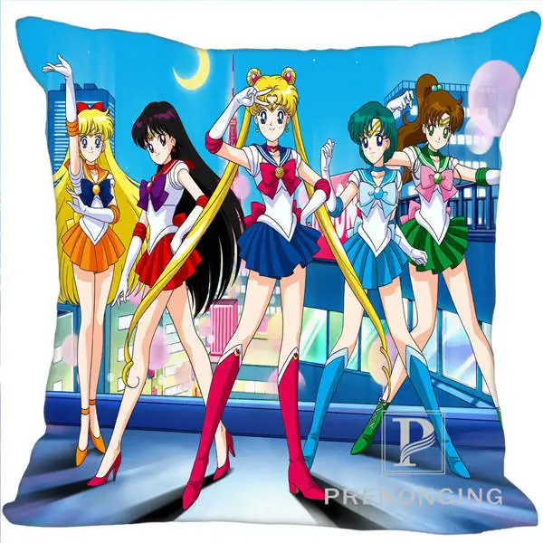 Pillowcases Пользовательские Декоративные наволочки аниме Сейлор Мун квадратные молнии Наволочки лучший подарок(с одной стороны) 180117#84 - Цвет: Pillowcases