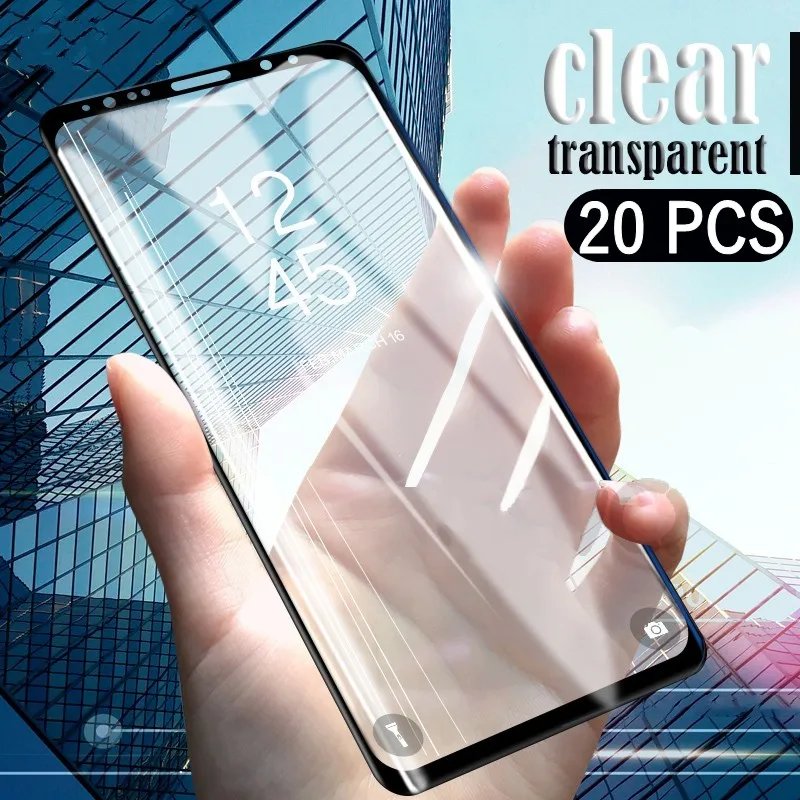 20 шт./лот 3D полное покрытие закаленное стекло Защита экрана для Samsung Galaxy Note 9 8 S10 S10e