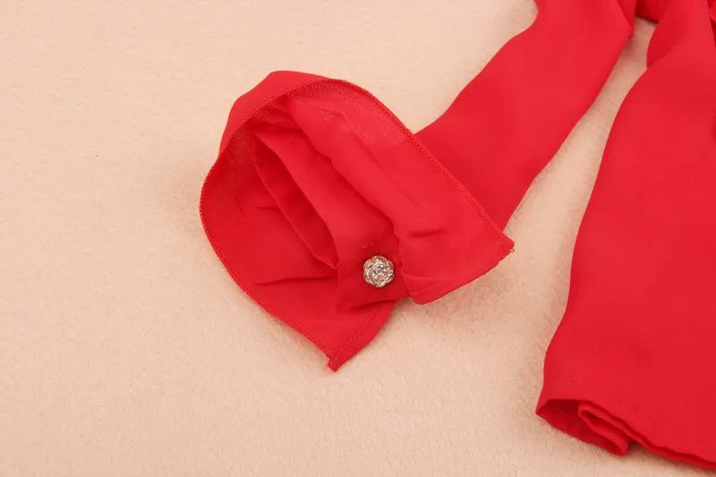 Осенняя шифоновая блузка с длинным рукавом и отложным воротником|kids shirts|girls