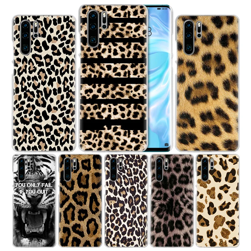 Чехол с тигровым леопардовым принтом для huawei P20 P Smart Z Plus P30 P10 P9 P8 mate 10 20 lite Pro Mini, жесткий чехол для телефона из поликарбоната