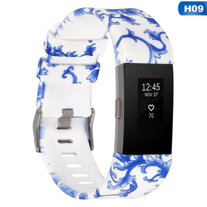 09 Для Fitbit Charge 2 Смарт-часы ремешок на запястье полосы Мягкий регулируемый сменный Браслет спортивный браслет для Fitbit Charge 2 - Цвет: 09