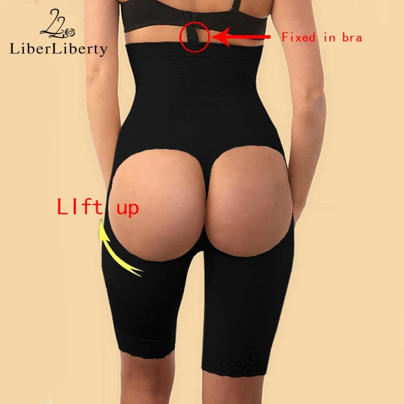 Тонкие трусы для женщин с высокой талией устройство подъема ягодиц похудения