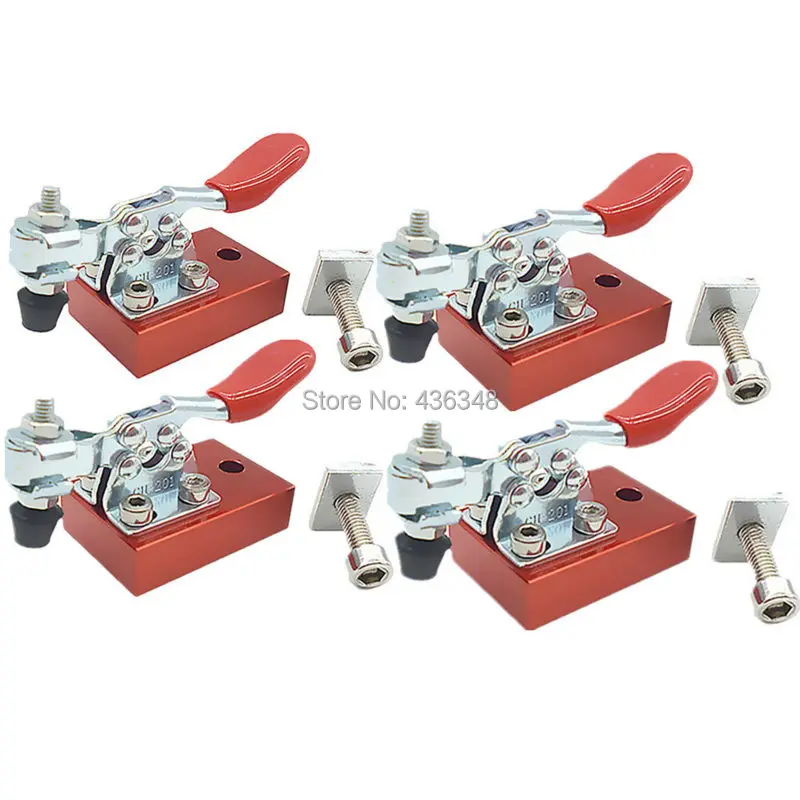 

4pcs Cnc Router Fixture Quick Clamp Fixture Plate Engraving Machine Fastening Platen Quick Clamp For Holding Engraving Material