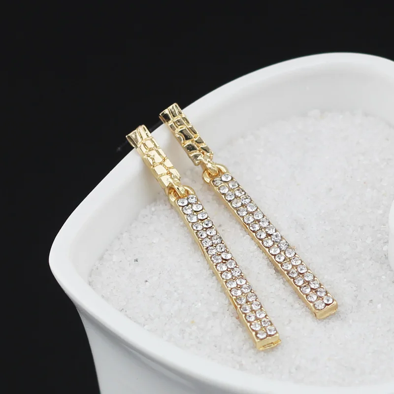 Комплект ювелирных изделий желтый 2017 кристалл ожерелье серьги подвеска Стразы