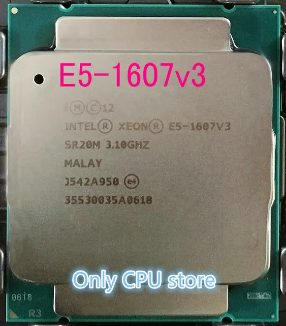 Intel ЦП Xeon E5-1607V3 SR20M 3,10 ГГц 4 ядра 10 м LGA2011-3 E5-1607 V3 процессор E5 1607V3 E5 1607 V3