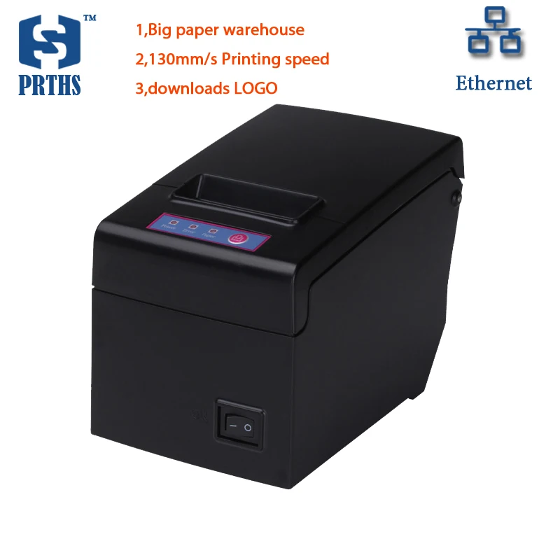 Дешевый Термопринтер для чеков 100M Ethernet usb pos bluetooth с большим шрифтом GB18030 и