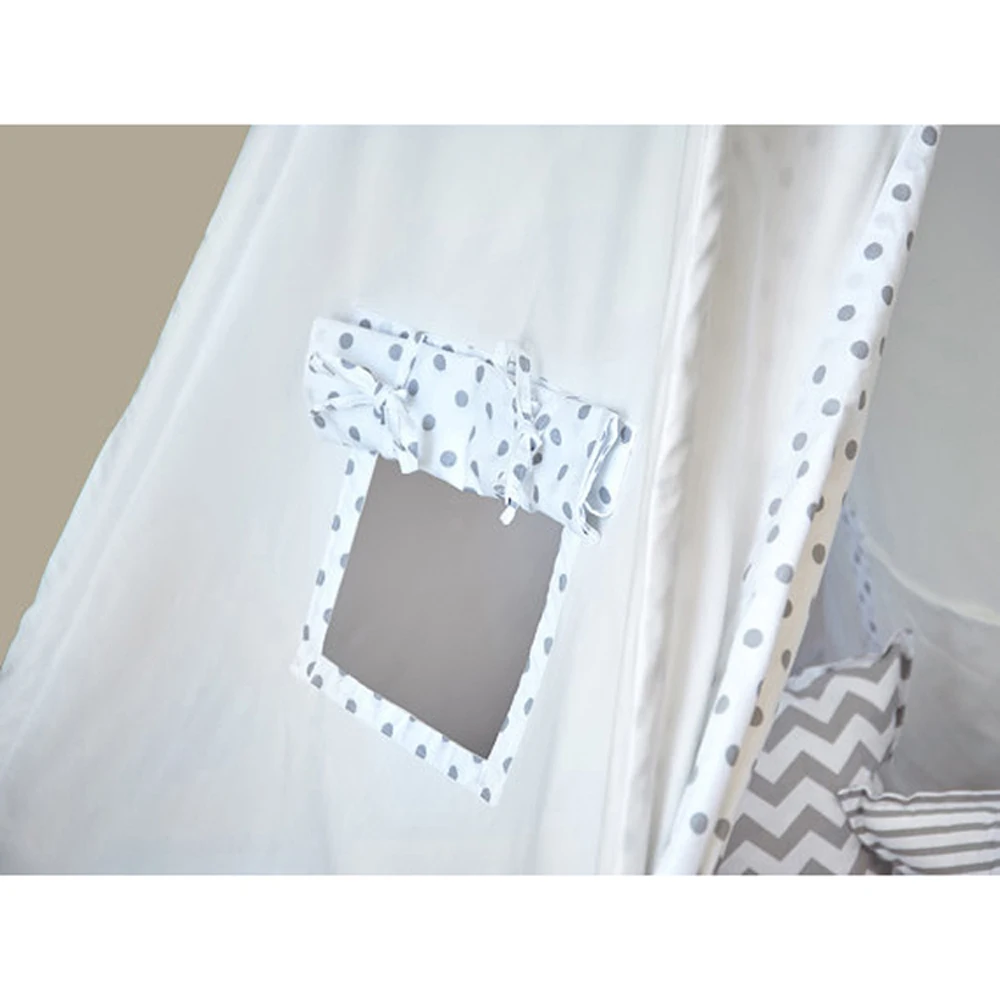 Детский шатер с серым дизайном игрушечный домик для малышей Детские игровые шатры из хлопка Домик для игровых кукол Типи.