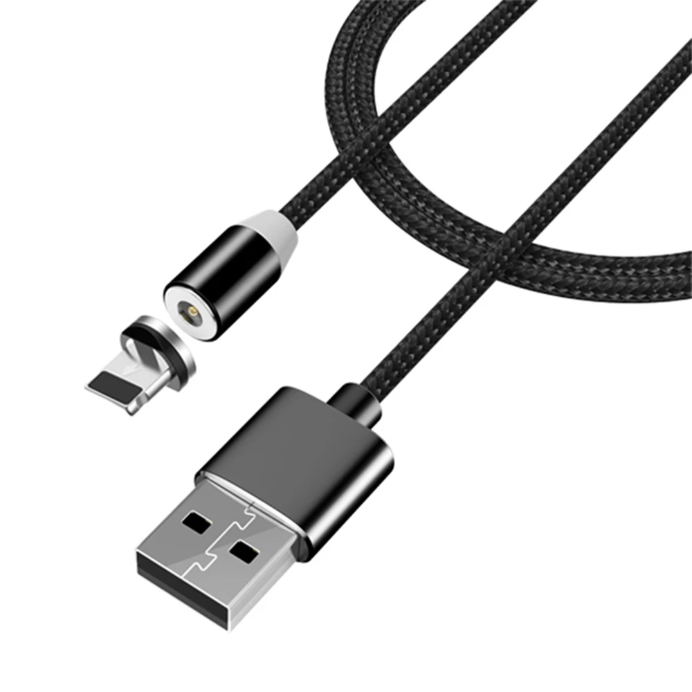 Магнитный зарядный кабель для iPhone X XS 6 7 8 Samsung 2A Плетеный телефонный Android Huawei Micro USB