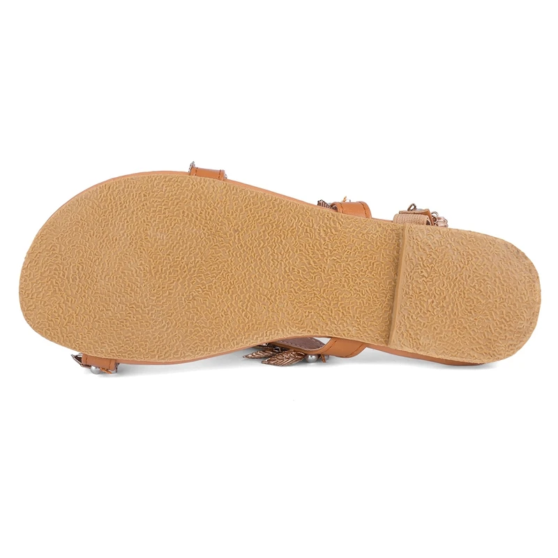 REAVE CAT Roman Style Summer Flat sandals for woman lady beach vacation leisure sandal Clip toe Tassel Brown Glatdiator size 43|Боссоножки
