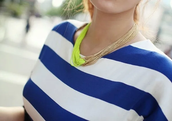 fashion several layes neon rose red blue green yellow chain Necklace | Украшения и аксессуары