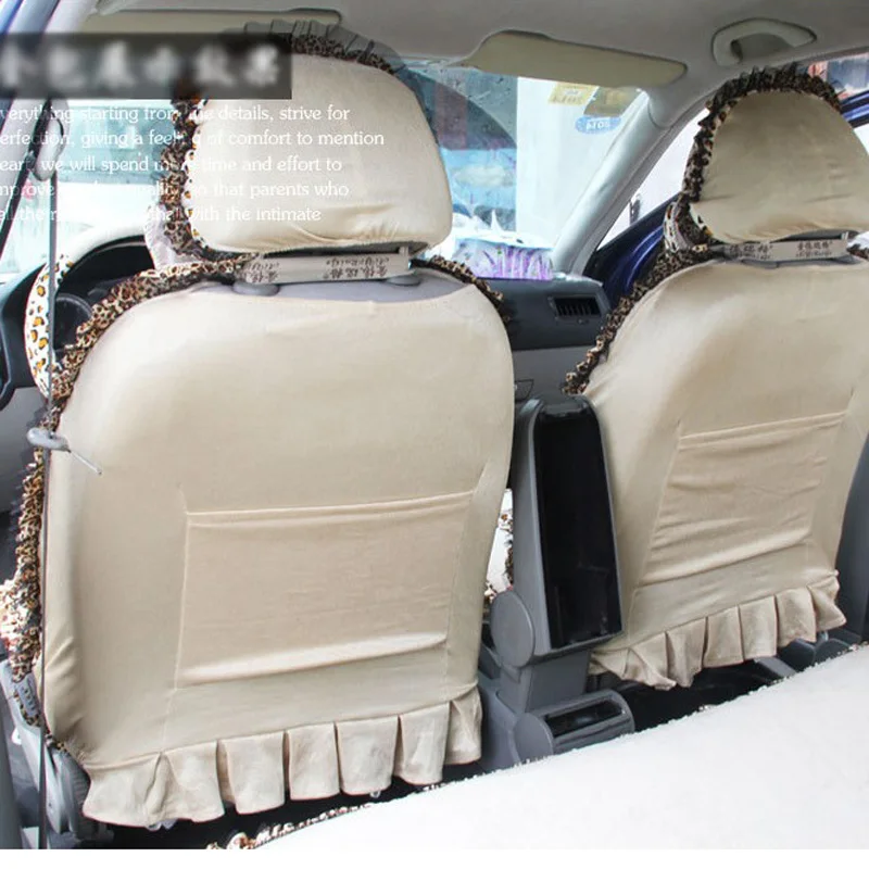 19 шт. женские чехлы на сиденья автомобиля с леопардовым принтом|seat cover set|auto seat setlace