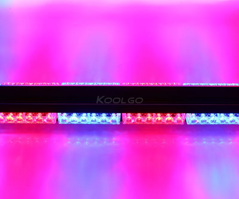 Koolgo 2" 144 W двойная сторона полицейскую машину светодиодный вспышка Аварийная Строб-лампа бар советник по трафику 48 Светодиодный Аварийные огни 12 V 24 V - Цвет: Red Blue Red...