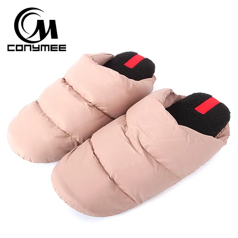 ZJ-YR Khaki CONYMEE/Коллекция года; зимние тапочки для мужчин и женщин; теплая Домашняя обувь с хлопковой подкладкой; Pantufa; тапочки унисекс с хлопковой подкладкой; женская обувь на плоской подошве - Цвет: ZJ-YR Khaki