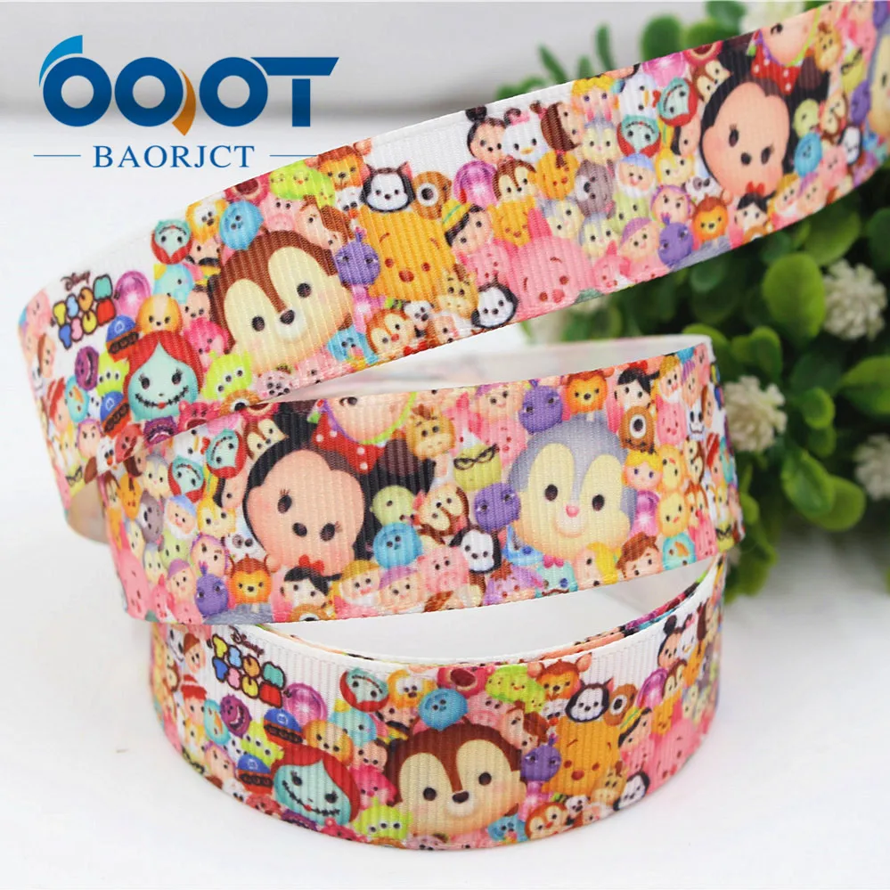 OOOT BAORJCT 175227 22 мм 10 ярдов Мультяшные ленты термопечать grosgrain Свадебные аксессуары