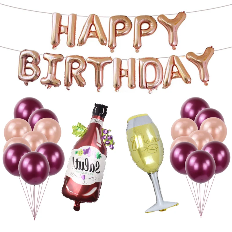 

KAMMIZAD 35 шт./лот тема даты рождения воздушные шары для свадьбы с днем рождения вечерние фольга globos рождественские украшения для дома воздушны...