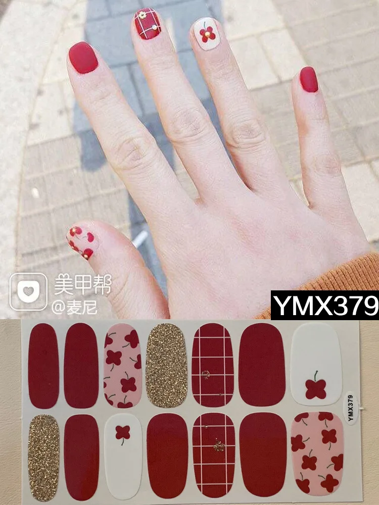 7 компл./упак.! Новые импортные Красивые позолоченные наклейки для ногтей модные