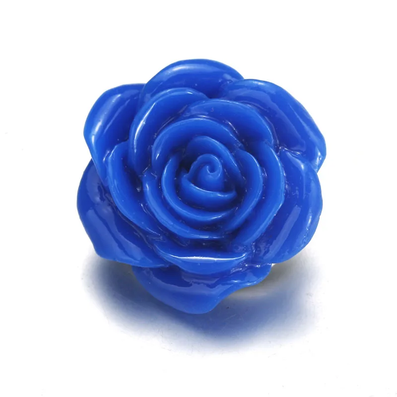 Blue 12 цветов 10 шт./лот DIY случайный цветок 18 мм кнопки для защелки браслетов подходят к защелки ювелирные изделия - Окраска металла: Blue