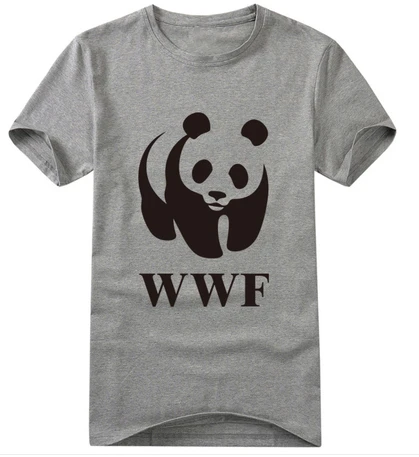 Футболка с коротким рукавом 100% хлопок принтом панды | Мужская одежда