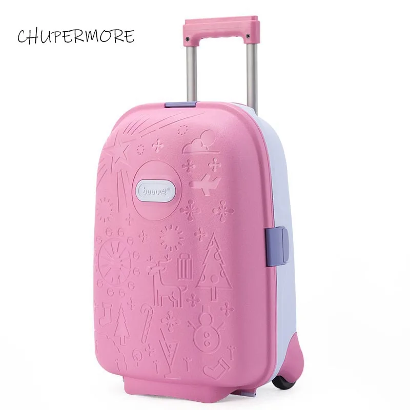 pink Chupermore милый мультфильм детей сумки на колёсиках Spinner высокое класс Студент Дети Тележка для девочек и мальчиков чемодан колёса - Цвет: pink