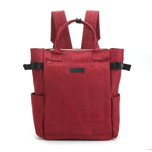 Canvas backpack School Bags for Teenager Large Capacity Travel Backpack Nursing Bag for Baby Mom Women Carry Care Bag |BP1302L - Цвет: RED