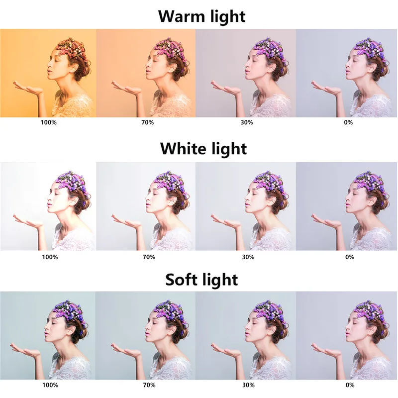 Tycipy кольцевой свет LED фотография заполняет мягкий/теплый телефон камера видео