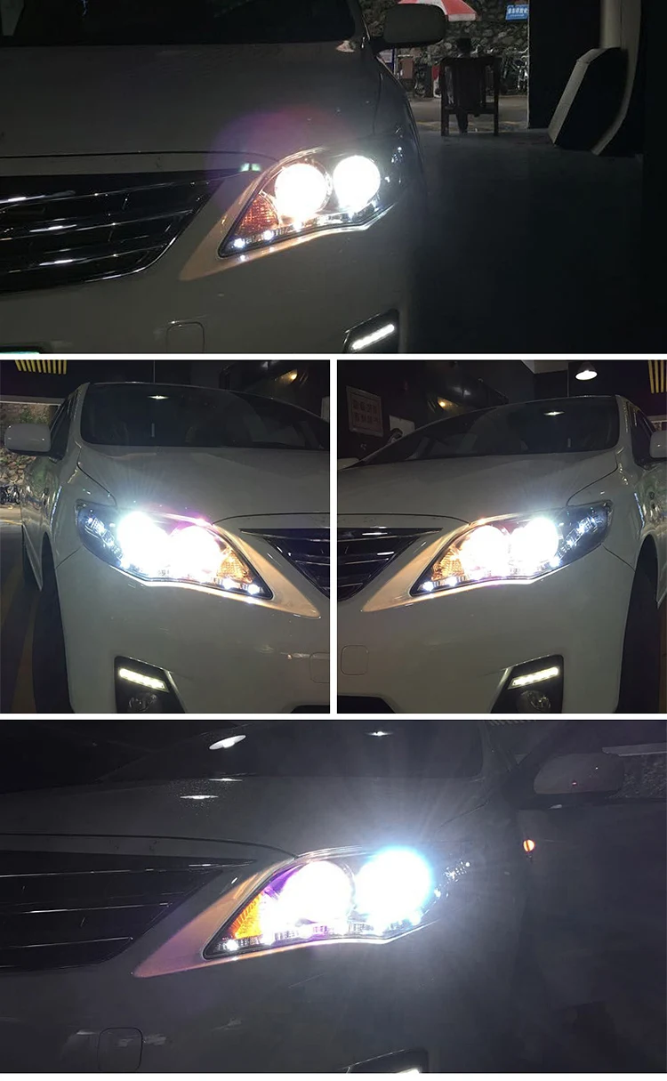 Автомобильный Стайлинг Головной фонарь для TOYOTA COROLLA 2011-2013 фары светодиодный фонарь ангельские глазки DRL Биксеноновые линзы HID