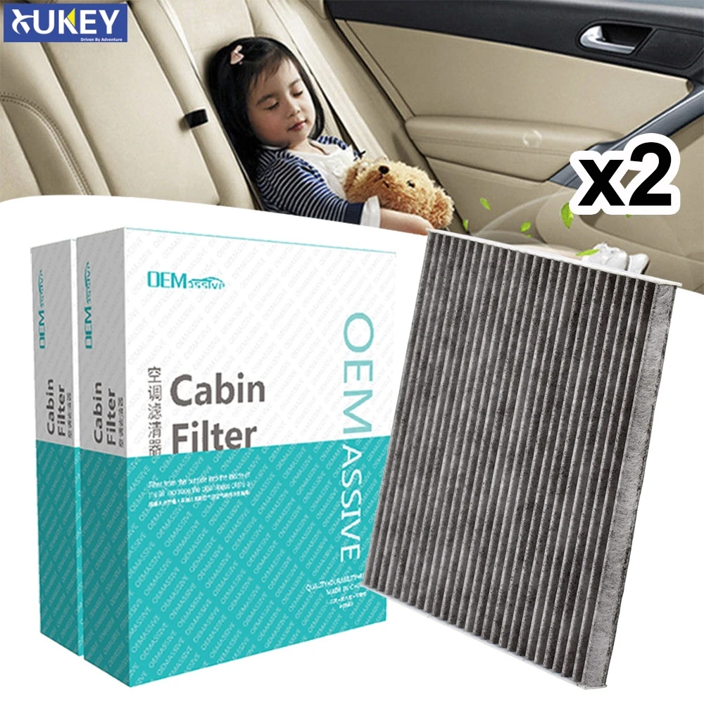

2PC Car Accessories Activated Carbon Cabin Air Filter For Hyundai Santa Fe DM Sonata 6 YF Kia K5 3SF79-AQ000 2012 2013 2014 2015