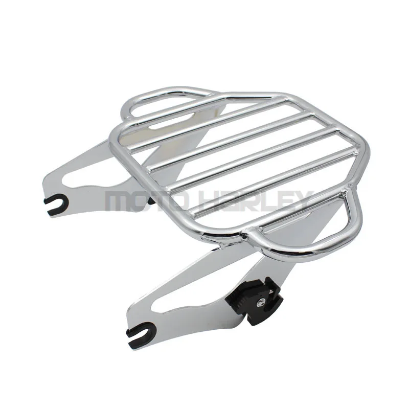 

Motorcycle Adjustable Backrest Sissy Bar Stealth Luggage Rack For Harley Touring Road King Street Glide FLHR 2009 - 2017 2018