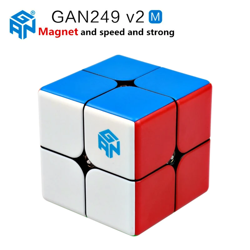 Gan249 V2 M 2x2x2 магнитные магические кубики Stickerless GAN 249 Карманный куб профессиональные магниты головоломка скоростной куб игрушки Gans